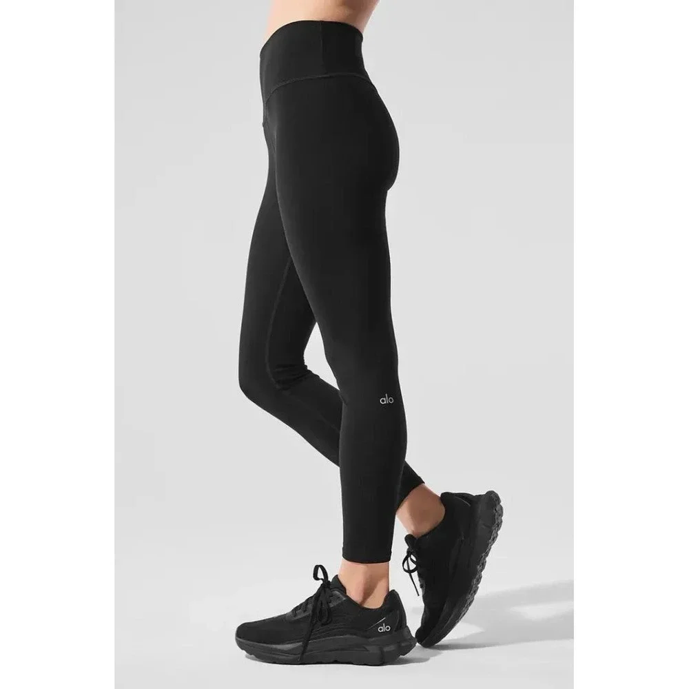 Alo Yoga Alosoft High-Waist 7/8 Highlight Legging Black XS New With Tags